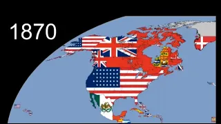 North America: Timeline of National Flags: 1600 - 2020