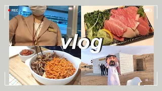 승무원 vlog) 참치회 먹고 온 인천🇰🇷비행 | 사막 카페 나들이 | 도둑놈 심보로 콜드플레이 보러 갔던 썰 | 고메짬뽕, 대패삼겹, 불닭볶음면, 연어덮밥