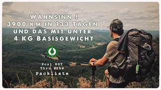 Wie ich 3900 km nur mit einem leichten Rucksack gelaufen bin ✪ Ein NST Gear Video ✪ Nord Süd Trail