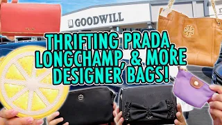 THRIFTING PRADA, LONGCHAMP, & MORE DESIGNER BAGS!   HD 1080p