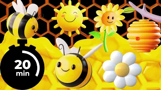 3D Bee Adventure Baby Sensory High Contrast [New 4K]