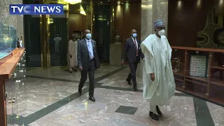 Former Vice President, Namadi Sambo Meets President Buhari At State House