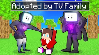 MAIZEN Adopted by TITAN TV FAMILY in Minecraft! - Parody Story(JJ and Mikey TV)