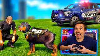 In GTA 5.. Chop is a POLICE DOG! (Unbelievable!)