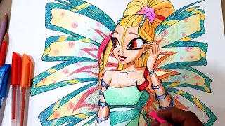 How To Draw Daphne Sirenix From WinxClub - 2 | Live Drawing