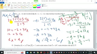 PTS Matematika TL Kelas 10 SMA   Vektor Bagian 2