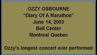 Ozzy Osbourne - Live at Bell Center, Montreal, Quebec (06-14-2003) Full Show Audio