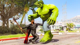 GTA 5  Thor vs Hulk (Remastered) - 5 Thor mod - CocoBibu