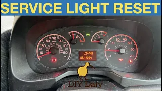 Peugeot Bipper / Citroen Nemo Service light reset procedure (flashing oil light)
