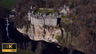 Travel the World by Drone: Chateau de Walzin (Belgium)