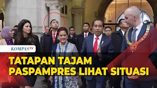 Tatapan Tajam Paspampres Lihat Situasi Sekitar Jokowi Saat Kunjungi Hannover