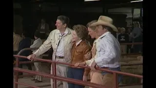 President Reagan and Nancy Reagan at Rancho Sierra Grande on March 7, 1982