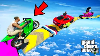 FRANKLIN TRIED THE IMPOSSIBLE PARKOUR RAMP CHALLENGE IN GTA 5 | SHINCHAN and CHOP