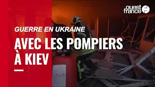 Guerre en Ukraine : les images des pompiers après l'attaque de la tour de télévision de Kiev