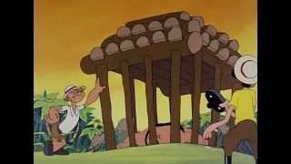 Popeye defeating Tarzan Bluto (Popeye the Sailor Man - "Safari So Good")