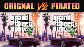 GTA V: ORIGINAL VS PIRATED - Benchmark Gameplay Comparison Test 🔥