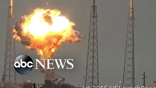 Space-X Rocket Explodes At Launch Site