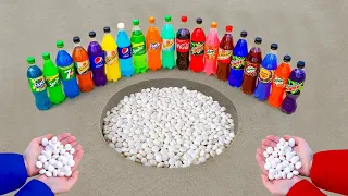Mentos vs Coca Cola, Different Fanta, 7up, Sprite, Lipton and Mix Pepsi Underground!