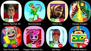 Witch Cry, Poppy Play Time 2,Evil Nun, Scary Teacher 3D, Tom Time Run ,Hungry Dragon, Bomaster