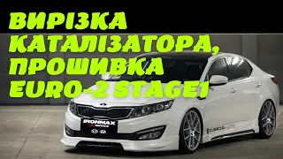 Вырезка катализатора Kia K5, Hyundai Sonata, прошивка EURO-2 Stage1