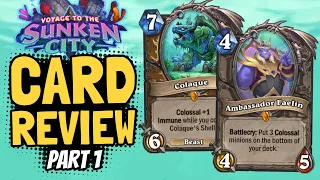 NEW CARDS!! COLOSSAL MINIONS!? NAGA! Dredge? | Sunken City Review #1