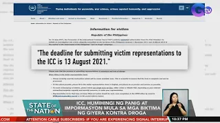 ICC starts accepting concerns from 'victims' in Duterte drug war probe | SONA