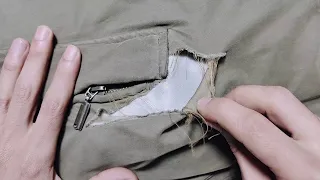 Great sewing tips to fix an amazingly big hole on a jacket / KEEP YOUR JACKET