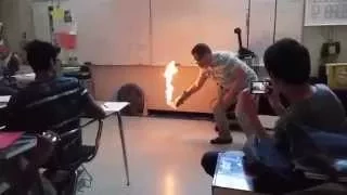 Chemistry lesson with a lot of fire.