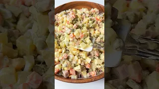 The World’s Best Potato Salad! OLIVIER Salad 🤤 #shortscooking #oliviersalad #salad #potatosalad