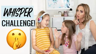 THE WHISPER CHALLENGE with my kids! 😂 Funny family challenge