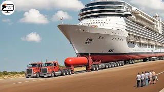 Massive Industrial Giants on the Move: Mighty Machines Transporting Heavy Load Machinery