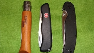 Victorinox Centurion VS Opinel №9 VS Ontario RAT1 эпичная битва 3/3 подводим итоги.