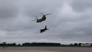 Classic A-7K Corsair II Sling Load via CH-47F Chinook