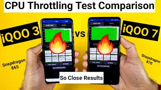 iQOO 7 vs iQOO 3 CPU Throttling Test Comparison snapdragon 870 vs  snapdragon 865 🔥🔥🔥