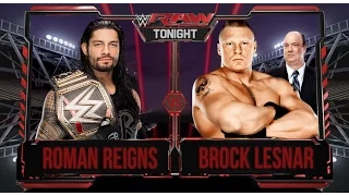 WWE RAW 16  - Brock Lesnar vs Roman Reigns Full Match HD