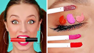 FUNNY DIY MAKE UP HACKS AND TIPS || Cool And Simple Girly Ideas by 123 GO!