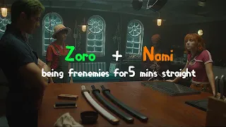 Zoro and Nami being frenemies for 5 mins straight