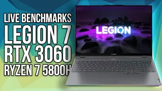 Lenovo Legion 7 Live Benchmarks! Cyberpunk, Warzone, Fortnite, and more! RTX 3060, Ryzen 7 5800H!