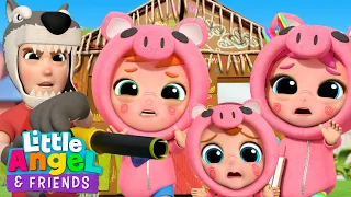 3 Little Pigs | Fairy Tales and Stories for Kids | Little Angel And Friends Kid Songs