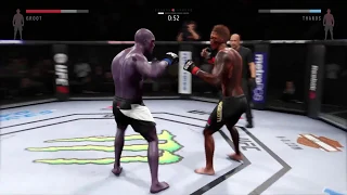 Groot vs. Thanos (EA Sports UFC 2) - CPU vs. CPU - Crazy UFC 👊🤪