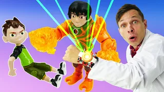 Видео игрушки и игры Бен 10: Супергерои Бен Тен и Кевин в Мегаклинике. У Кевина сломались часы