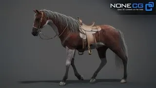 Animated Horse 3D Model by NoneCG