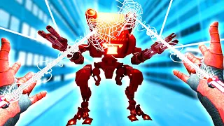 Destroying a Killer Mech with my Stolen Spiderman Powers in Superfly VR