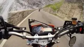 Insane Supermoto Ride on Stelvio Pass [Downhill]