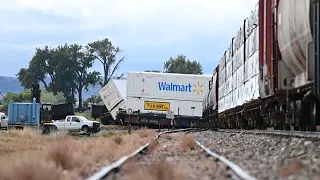 Video: Train derailment near Bridger causes 15 train cars to derail