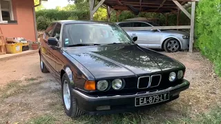 Bmw E32 735i exterior & interior + exhaust check