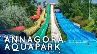 Awesome Waterpark in Hungary: Annagora Aquapark Balatonfüred (All Waterslides POV)