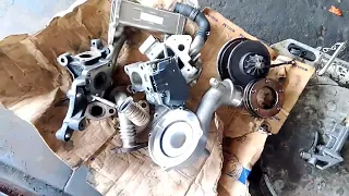 NISSAN NAVARA Low Power & Check Engine due to dirty turbo, egr & intake.