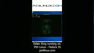 Elden Ring running on PS4 Linux (Fedora 35 by ps4linux.com)