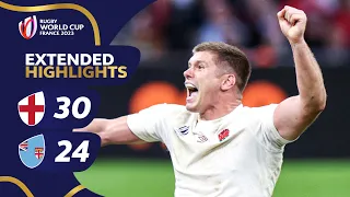 England survive despite Fiji fightback | England v Fiji | Rugby World Cup 2023 Extended Highlights